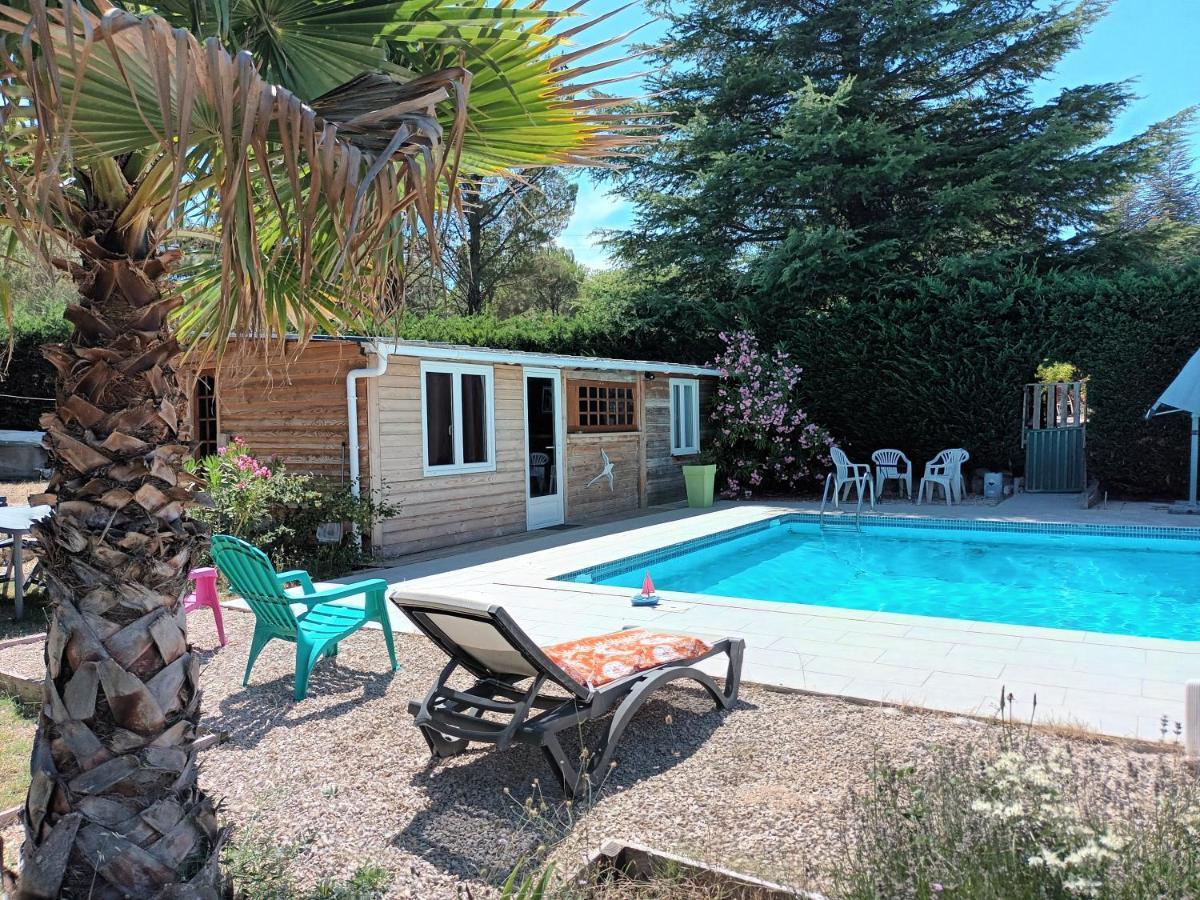 Chalet Banane Devant Piscine, A 6Km Du Festival De Piano De La Roque D'Antheron Rognes Exteriör bild