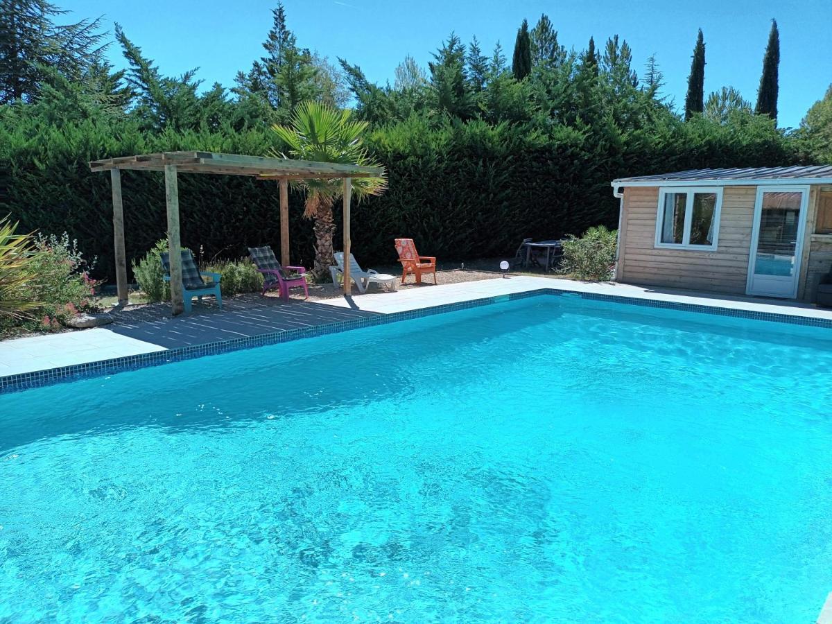 Chalet Banane Devant Piscine, A 6Km Du Festival De Piano De La Roque D'Antheron Rognes Exteriör bild